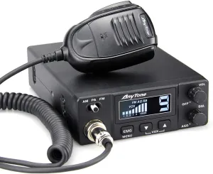 CB Radio 40 Channels AM/FM CB Radio Kit CB 27 MHz 40 Channel CB Radio Long Range CB Radio for Vehicle Truck Cars AT-505PRO CB Radio with Squeltch