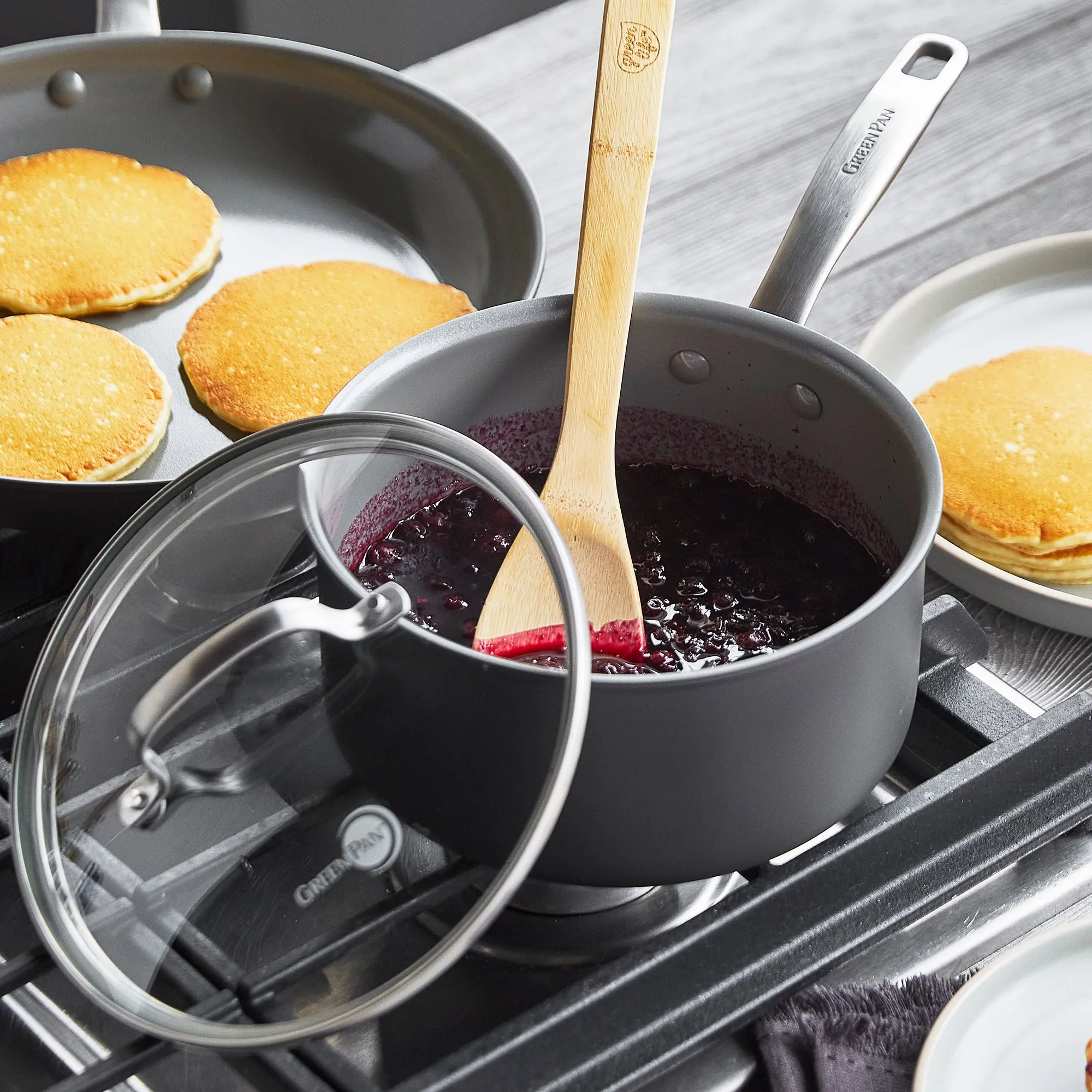 Chatham Nonstick, Ceramic Sauce Pan with Lid, 3 qt