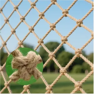 Child Playground Net Heavy Duty Climbing Net Treehouse Hemp Rope Cargo Nets Decor Net Railing Protection Net for Indoor and Outdoor, 6Mm Diameter,20cm 6mm,400x400cm