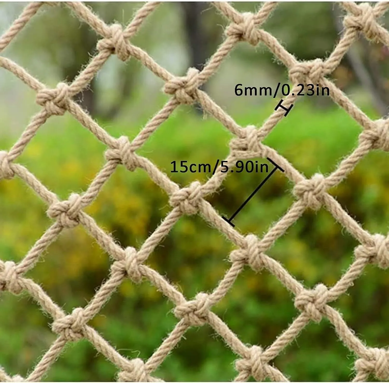 Children's Climbing net Outdoor Climbing Net, Rope Ladder Net for Adults, Toy Cargo Net Rope Net Heavy Duty Cargo Net Climbing Rope(4 * 6m)