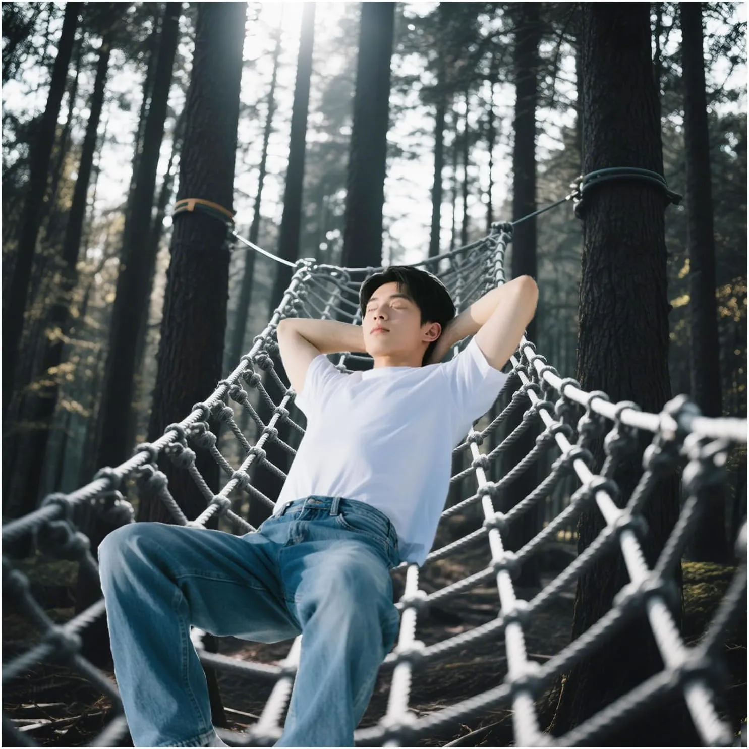 Climbing Cargo Net for Adults and Kids Outdoor Heavy Duty Climbing Net Rope Ladder Playground Safety Net for Treehouse Accessories Stair Balcony Railing Protection Net,3.3x3.3ft