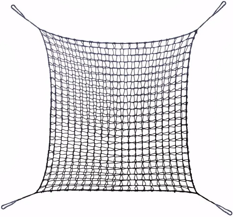 Climbing Cargo Net for Kids - Double Layers Heavy Duty Playground Safety Net, Outdoor Climbing Net for Treehouse Accessories, Backyard, Jungle Obstacle Training & Adventure(3.2x9.8ft),Black