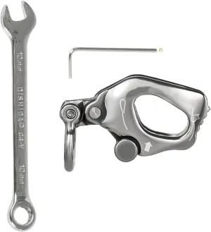 Climbing Descender，Stainless Steels Climb Descender Rigging Plate Rappel Rock Climbing Rescuing Device Downhill Equipment Heavy Duty