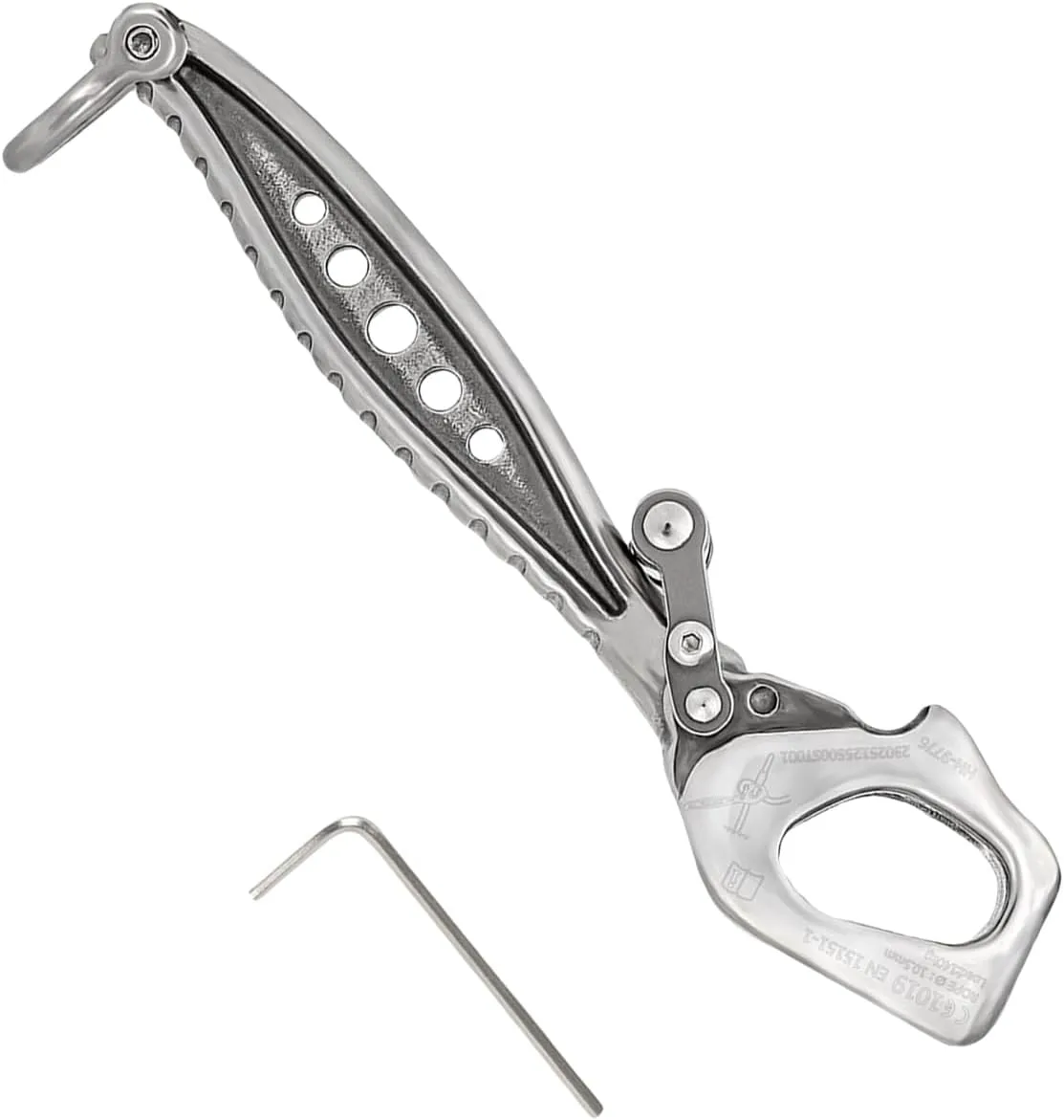Climbing Descender，Stainless Steels Climb Descender Rigging Plate Rappel Rock Climbing Rescuing Device Downhill Equipment Heavy Duty