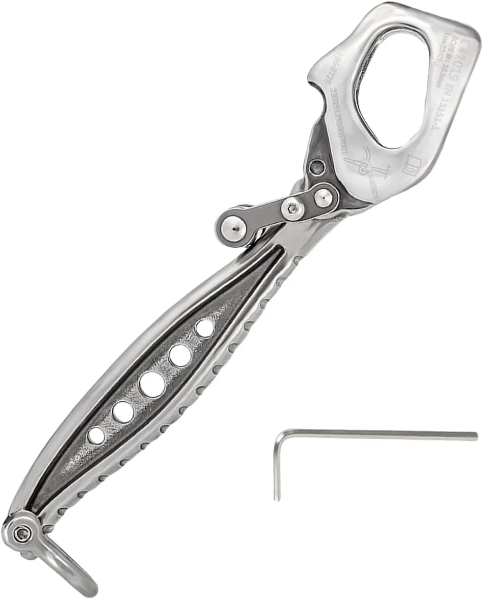 Climbing Descender，Stainless Steels Climb Descender Rigging Plate Rappel Rock Climbing Rescuing Device Downhill Equipment Heavy Duty
