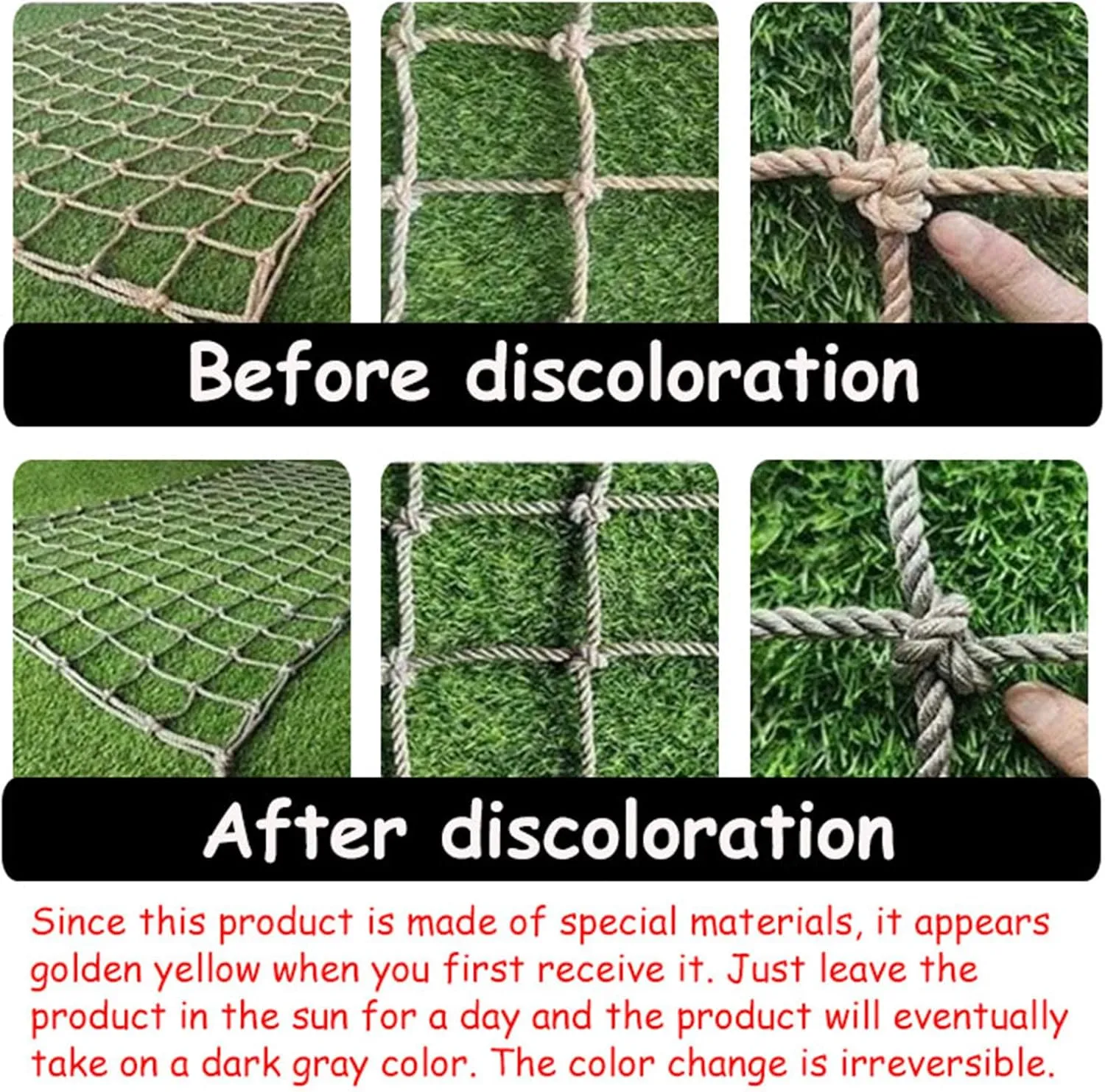 Climbing Net, Cargo Net, Rope Ladder Climbing Bridge for Outdoor, Tree House Backyard Playground Swing, Heavy Duty Cargo Net for Truck(Size:1 * 2m(3.3 * 6.6ft))