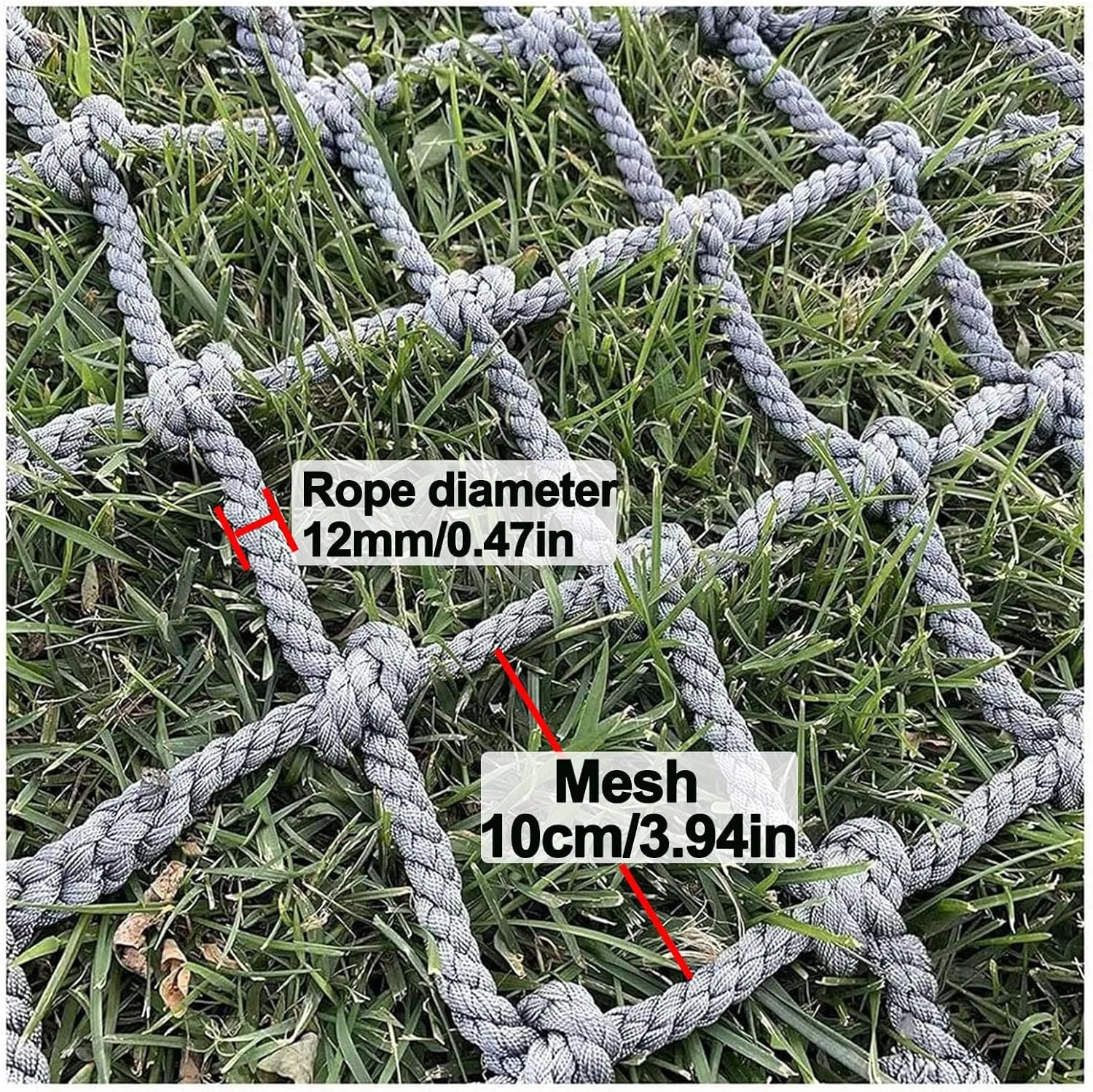 Climbing Net for Kids Outdoor Heavy Duty Climbing Cargo Net Playground Netting Tree Net Hammock Safety Rope Ladder for Inside, Outside, Backyard,1x3.5m(3.3x11.5ft)