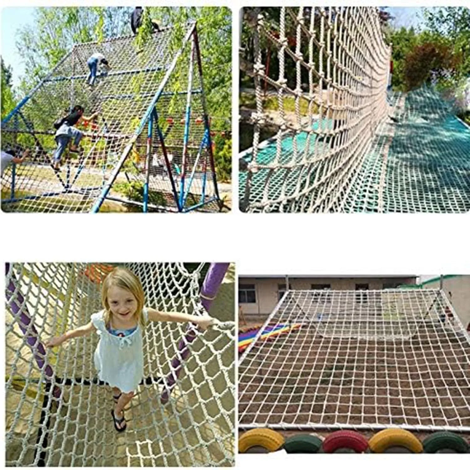 Climbing Net for Kids Outdoor Heavy Duty Climbing Cargo Net Playground Netting Tree Net Hammock Safety Rope Ladder for Inside, Outside, Backyard,1x3.5m(3.3x11.5ft)