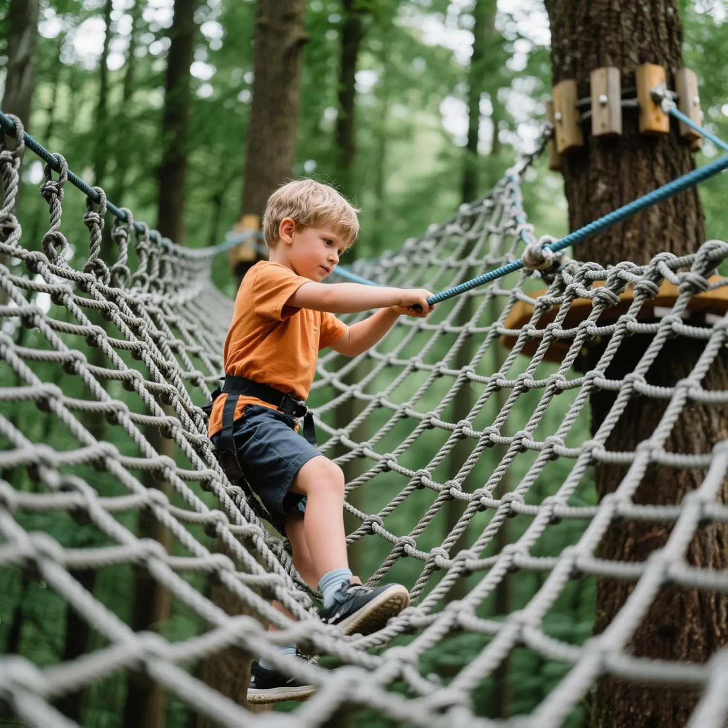 Climbing Net for Kids Outdoor Heavy Duty Climbing Cargo Net Playground Netting Tree Net Hammock Safety Rope Ladder for Inside, Outside, Backyard,1x3.5m(3.3x11.5ft)