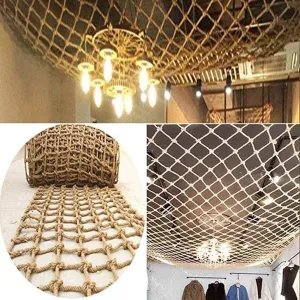 Climbing Net for Kids,Heavy Duty Safety Nets Cargo Rope Ladder Truck Trailer Netting Balcony Banister Stair Protection Fence Decor Mesh Netting (Color : 10mm, Size : 1X6M(3X20FT))
