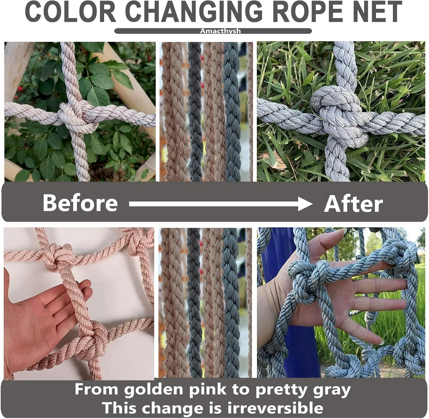 Climbing Net for Kids,Safety Nets Cargo Rope Ladder Truck Trailer Heavy Duty Netting Balcony Banister Stair Protection Fence Decor Mesh Nets Netting,2 * 2m