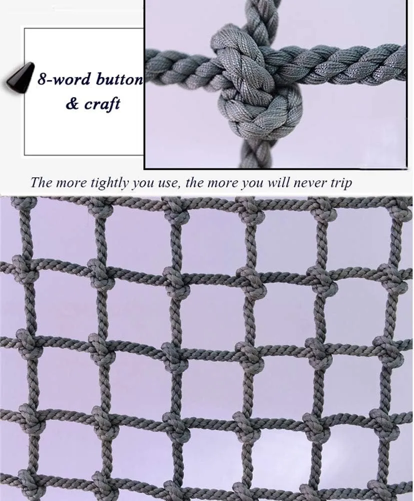Climbing Net for Kids,Safety Nets Cargo Rope Ladder Truck Trailer Heavy Duty Netting Balcony Banister Stair Protection Fence Decor Mesh Nets Netting,for Container Grid Rail Playground Indoor Outdoor