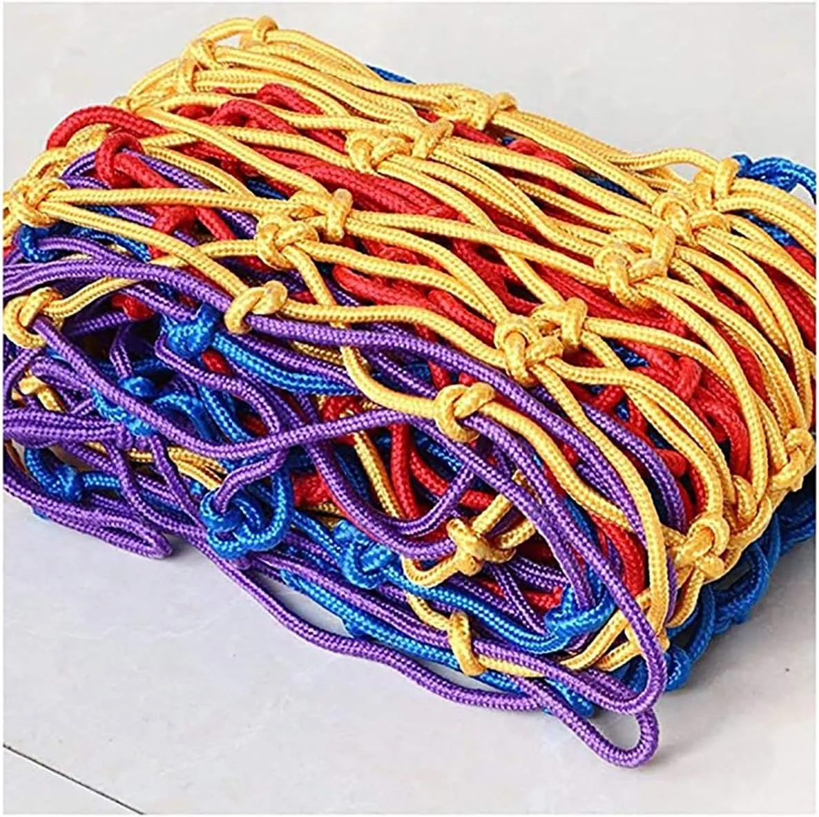 Climbing Net for Kids,Safety Nets Cargo Rope Ladder Truck Trailer Heavy Duty Netting Balcony Banister Stair Protection Fence Decor Mesh Nets Playground Indoor Outdoor(Size:2x2M(7X7FT))