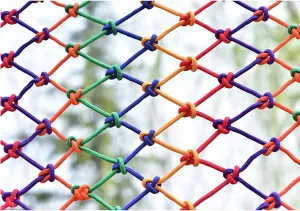 Climbing Net for Kids,Safety Nets Cargo Rope Ladder Truck Trailer Heavy Duty Netting Balcony Banister Stair Protection Fence Decor Mesh Nets Playground Indoor Outdoor(Size:2x2M(7X7FT))