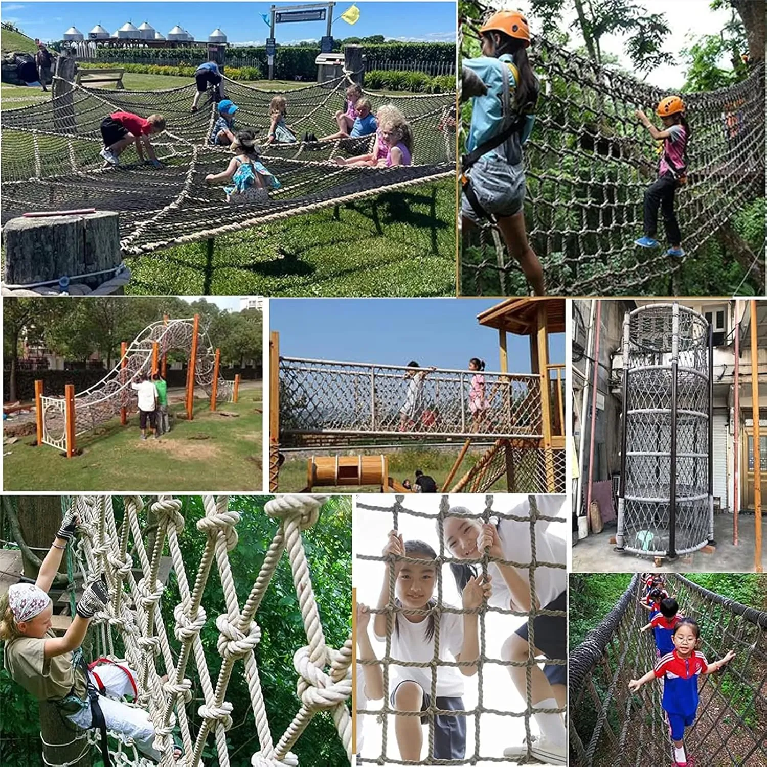 Climbing Net for Tree House Heavy Duty Climbing Cargo Net Outdoor Rope Safety Net Playground Net Cargo Rope Ladder Truck Trailer Fence Netting,1x6.5m(3.3x21.3ft)