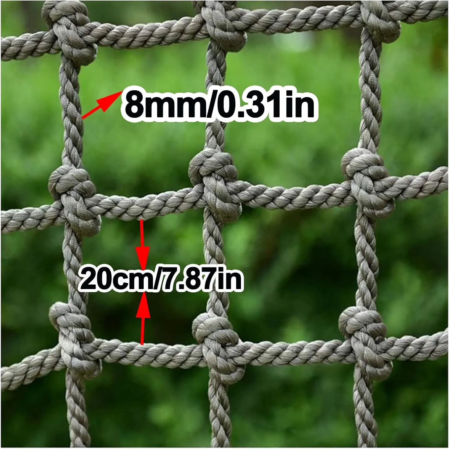 Climbing Net for Tree House Heavy Duty Climbing Cargo Net Outdoor Rope Safety Net Playground Net Cargo Rope Ladder Truck Trailer Fence Netting,1x6.5m(3.3x21.3ft)