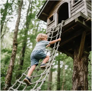 Climbing Net for Tree House Heavy Duty Climbing Cargo Net Outdoor Rope Safety Net Playground Net Cargo Rope Ladder Truck Trailer Fence Netting,1x6.5m(3.3x21.3ft)