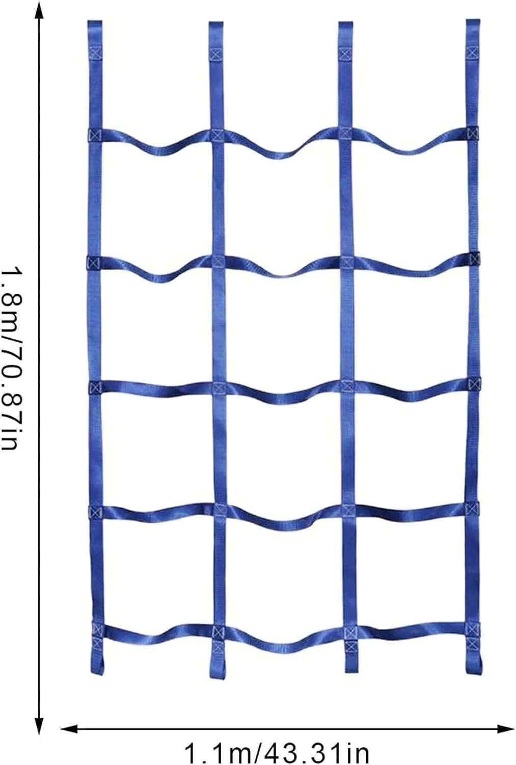 Climbing Net, Heavy Duty Climbing Cargo Net Rope Ladder, Outdoor Cargo Net for Climbing (Color : Dark Blue)