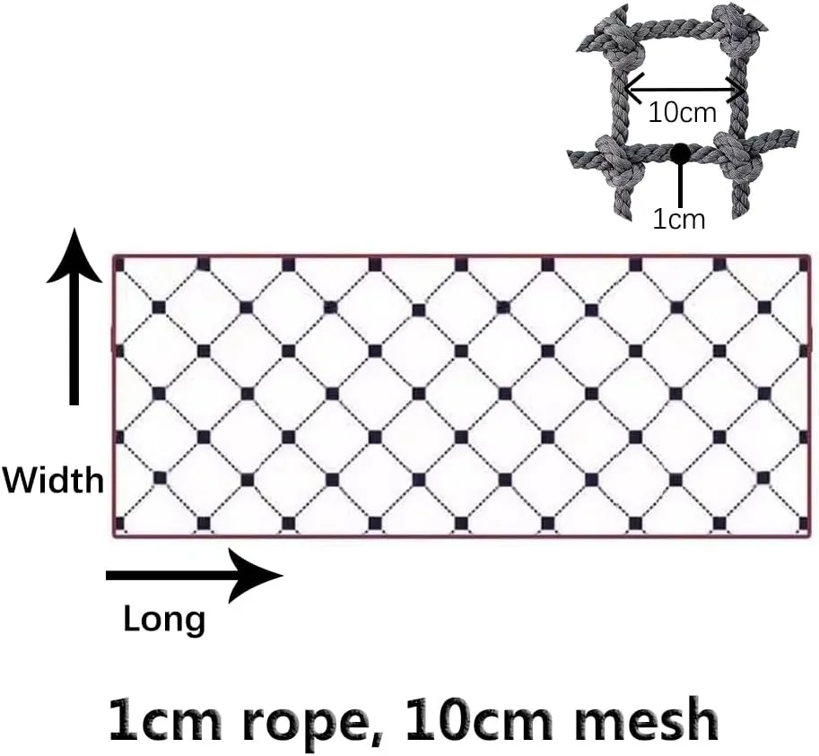 Climbing Net Rope Ladder Swing, Obstacle Training Stair Protection Fence, Safety Net Cargo Rope Ladder Truck Trailer Heavy Duty, Protective Net Playground Net
