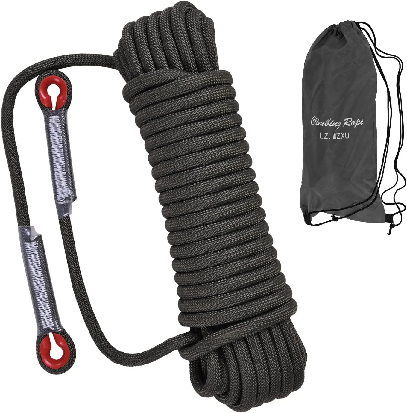 Climbing Rope, 12 mm Static Climbing Rope, 32FT(10M) 65FT(20M) 100FT(30M) 164FT(50M) Outdoor Rock Climbing Rope, Escape Rope, Rappelling Rope, Fire Rescue Parachute Rope