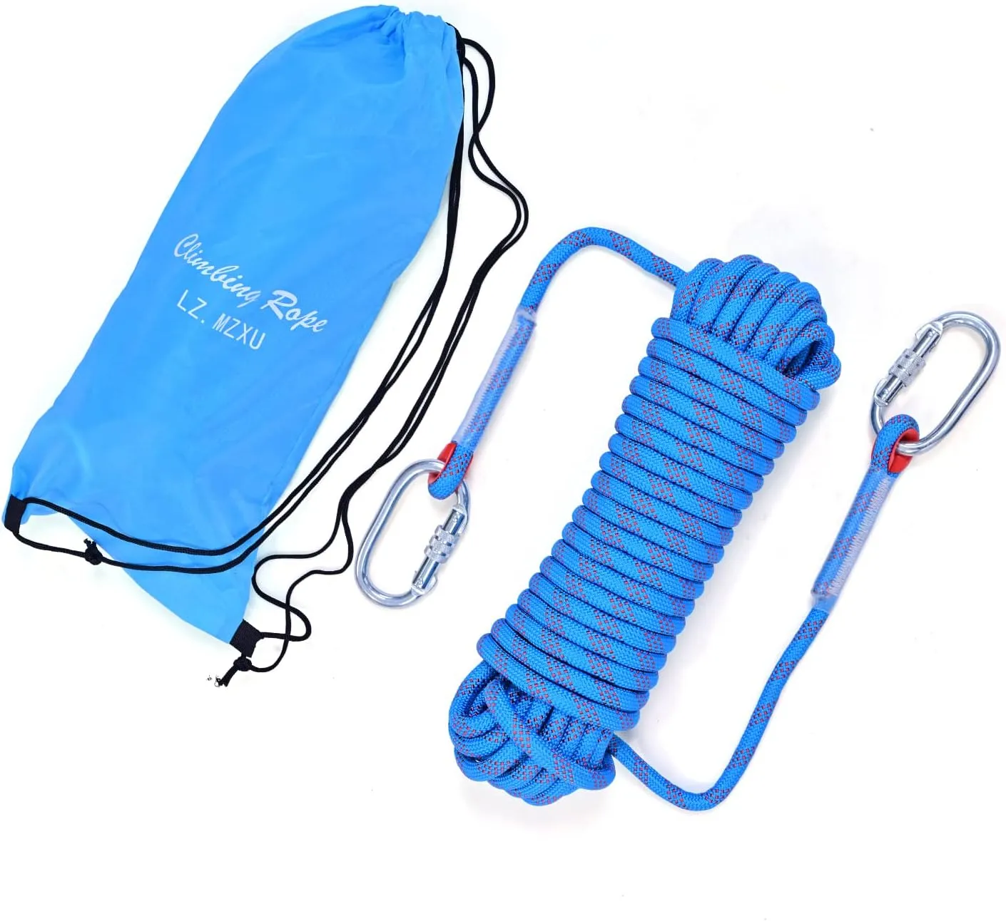 Climbing Rope, 12 mm Static Climbing Rope, 32FT(10M) 65FT(20M) 100FT(30M) 164FT(50M) Outdoor Rock Climbing Rope, Escape Rope, Rappelling Rope, Fire Rescue Parachute Rope