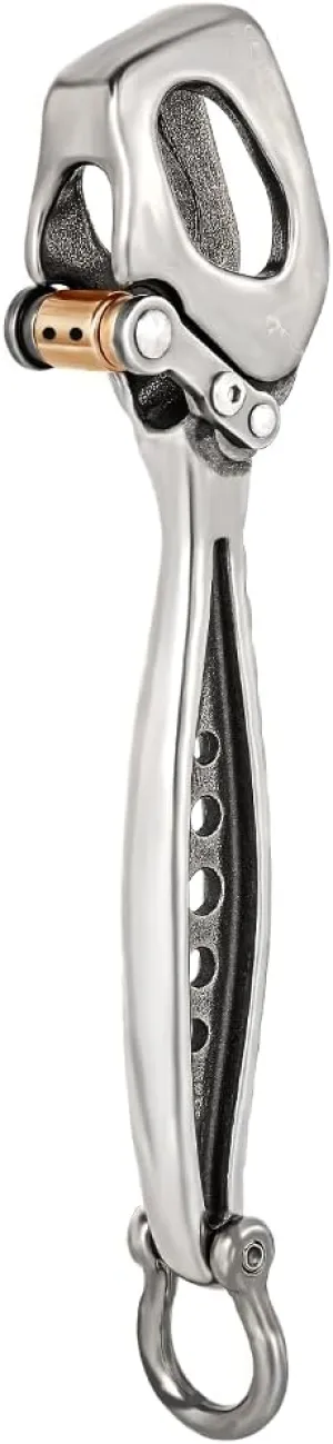 Climbing Stop Descender,Belaying and Rappelling Gear,Stainless Steel Descender for Working at Height, Rock Climbing,Descent Device