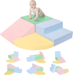 Climbing Toys for Toddlers 1-3 Inside, Baby Foam Climbing Blocks for Toddlers, 4-Piece Soft Play Climbing Blocks, Indoor Climb Crawl Activity Play Set, Birthday Gift