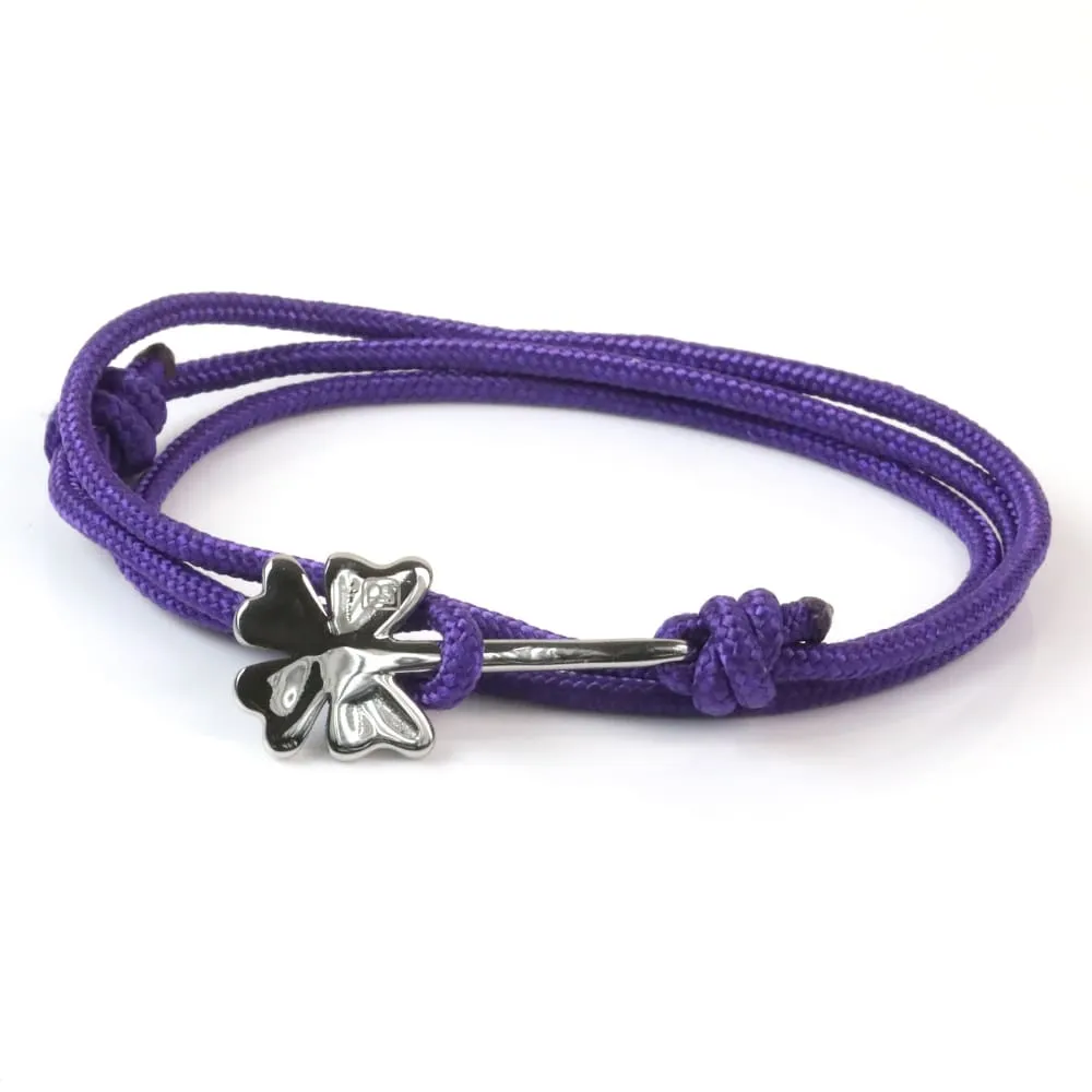 Clover Bracelet on Rope