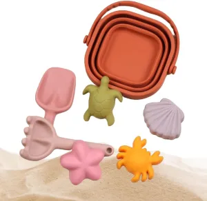 Co. - Premium Silicone Beach Toy Set for Toddlers | Collapsible Bucket, Shovel, Rake & Sand Molds | BPA-Free, Easy to Clean, Durable & Travel-Friendly | Perfect for Beach & Outdoor Fun!