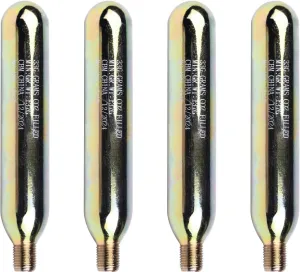 CO2 Rearming Cylinder for Auto Manual Version of Inflatable Jackets Life Vests Waist Belt Personal Flotation Device PFD-Rearming Accessories 1/2-inch Replacement 33 Gram Thread CO2 Cartridges 4 PCS