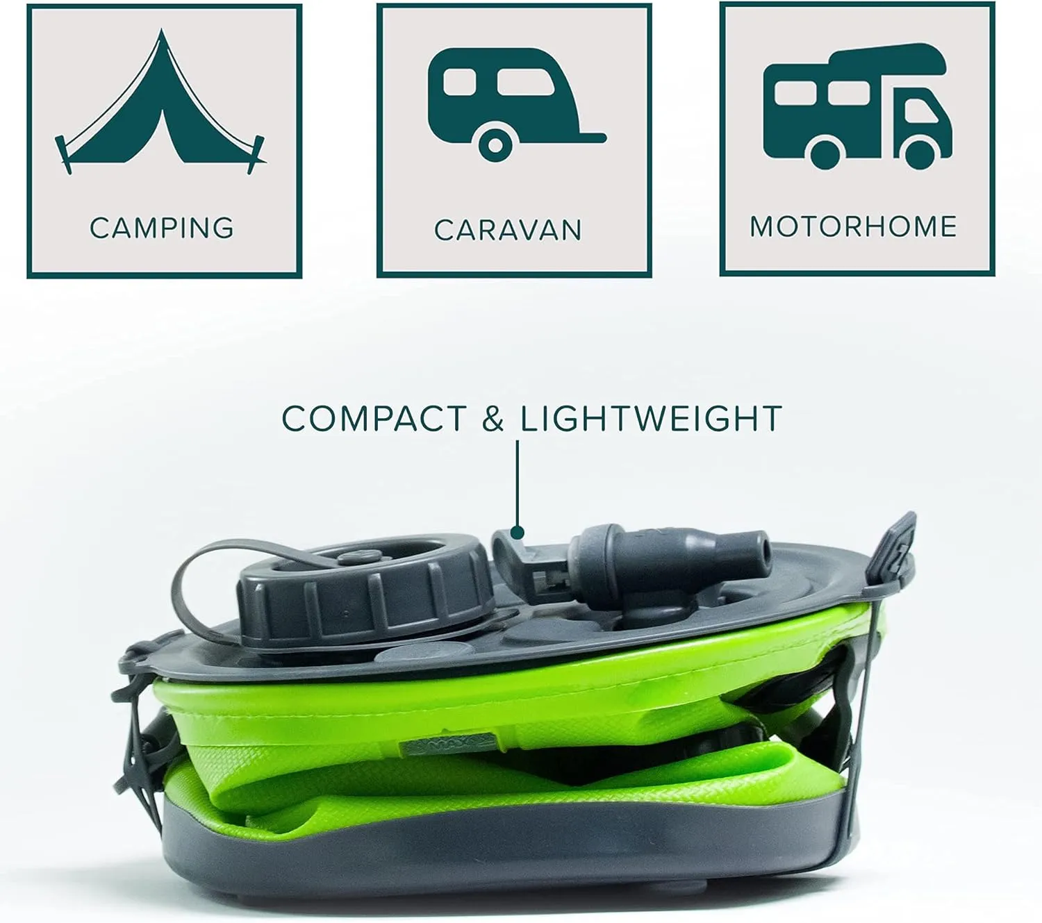 Colapz 2-in-1 Collapsible Camping Water Container with Spigot - 2 Gallon Portable Bucket & Camping Water Jug with Spout - Sports Water Jug - RV Bucket - Water Jug Dispenser