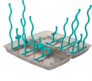 Collapsible Baby Bottle Drying Rack, Bottle Dryer Holder for Bottles, Teats, Cups, Pump Parts and Accessories (Blue)