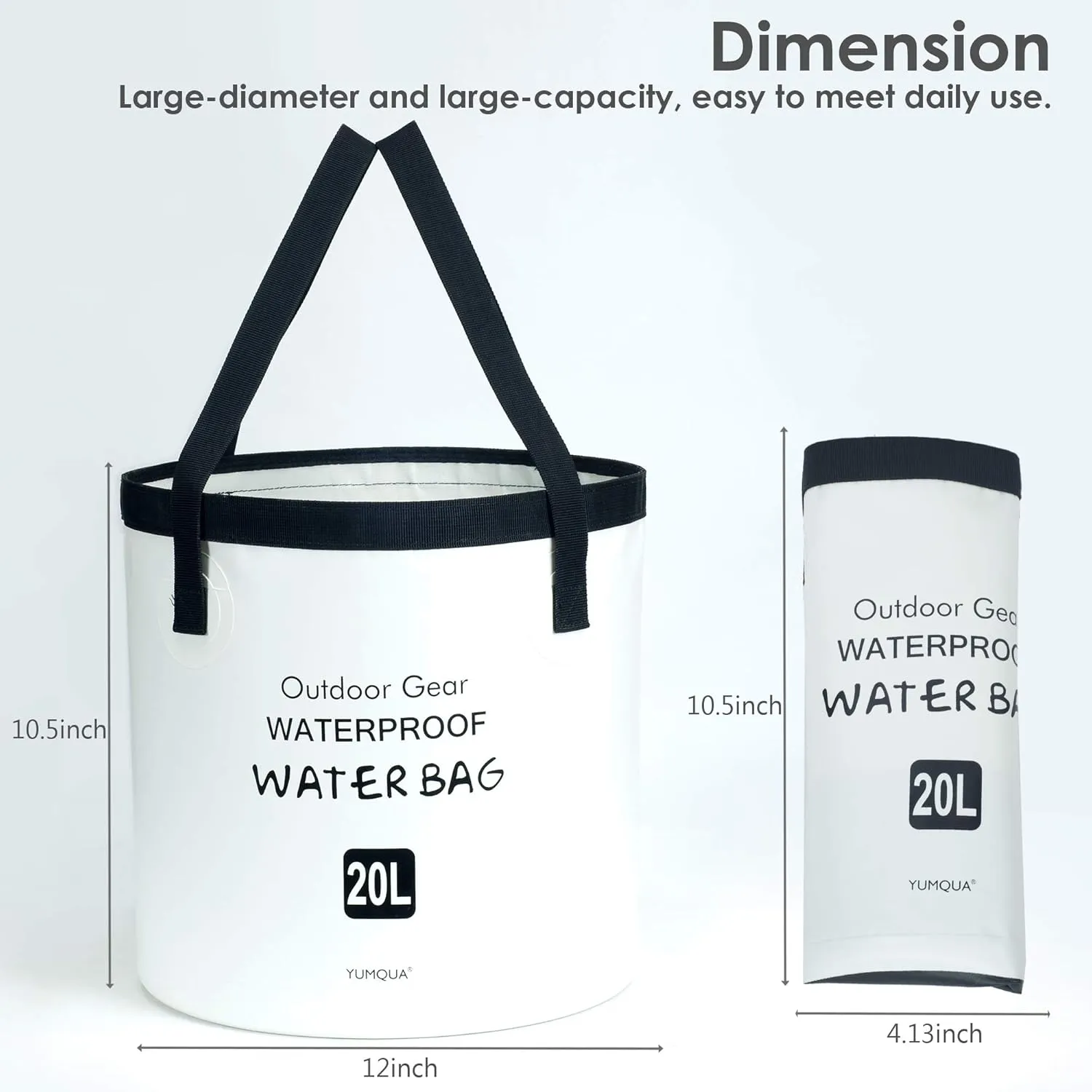 Collapsible Bucket 5 Gallon, Multifunctional Portable Folding Bucket Water Container Wash Basin for Camping Fishing Hiking Traveling Backpacking Outdoor Survival Gardening Car Washing