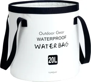 Collapsible Bucket 5 Gallon, Multifunctional Portable Folding Bucket Water Container Wash Basin for Camping Fishing Hiking Traveling Backpacking Outdoor Survival Gardening Car Washing