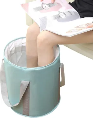Collapsible Foot Soak Foot Spa Bucket,Portable Foot Knee Bath Tub Knee Steamming Treatments for Travel Relief Body Winter Footwarmer (Color : Blue, Size : 31 * 38cm)