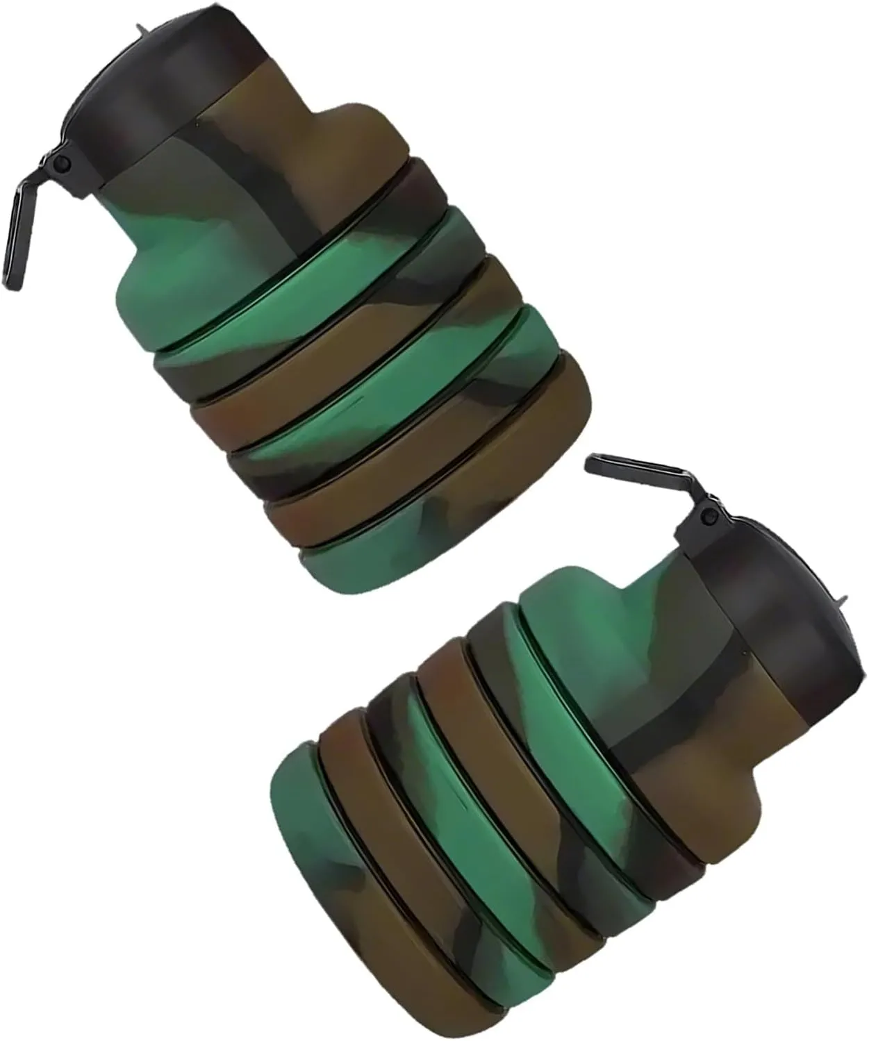Collapsible Sports Water Bottles 500ml 16oz,Leak Proof Twist Cap BPA Free Retractable for Home Outdoor,Biking,Hiking Portable Water Bottle Cups(2)