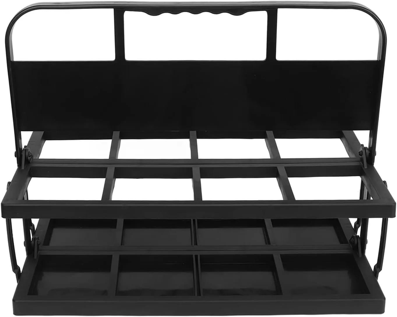 Collapsible Water Bottle Carrier, 8 Holes Sports Foldable Basket Holder, Sports Water Bottle Basket, for Athletes Black