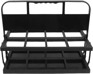 Collapsible Water Bottle Carrier, 8 Holes Sports Foldable Basket Holder, Sports Water Bottle Basket, for Athletes Black