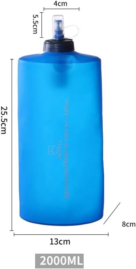 Collapsible Water Bottle, Foldable Water Bottles For Travel Gym Camping Hiking, Portable Leak Proof Sports Water Bottle, 2000ML Portable Water Cup(2000ML)