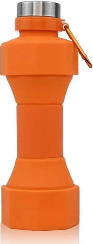 Collapsible Water Bottles, 22.88oz Silicone Foldable Water Bottle Leakproof BPA Free Travel Water Bottle with Carabiner, Portable Sport Water Cups for Camping,Hiking Outdoor Indoor Sport