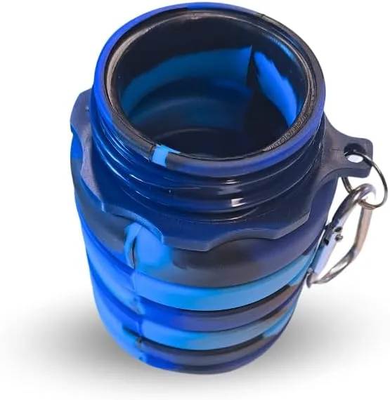 Collapsible Water Bottles, Cups Leakproof Valve, Reusable BPA Free Silicone Foldable, Travel Water Bottle, Cup for Gym, Camping, Hiking, Travel, Sports, Lightweight Durable
