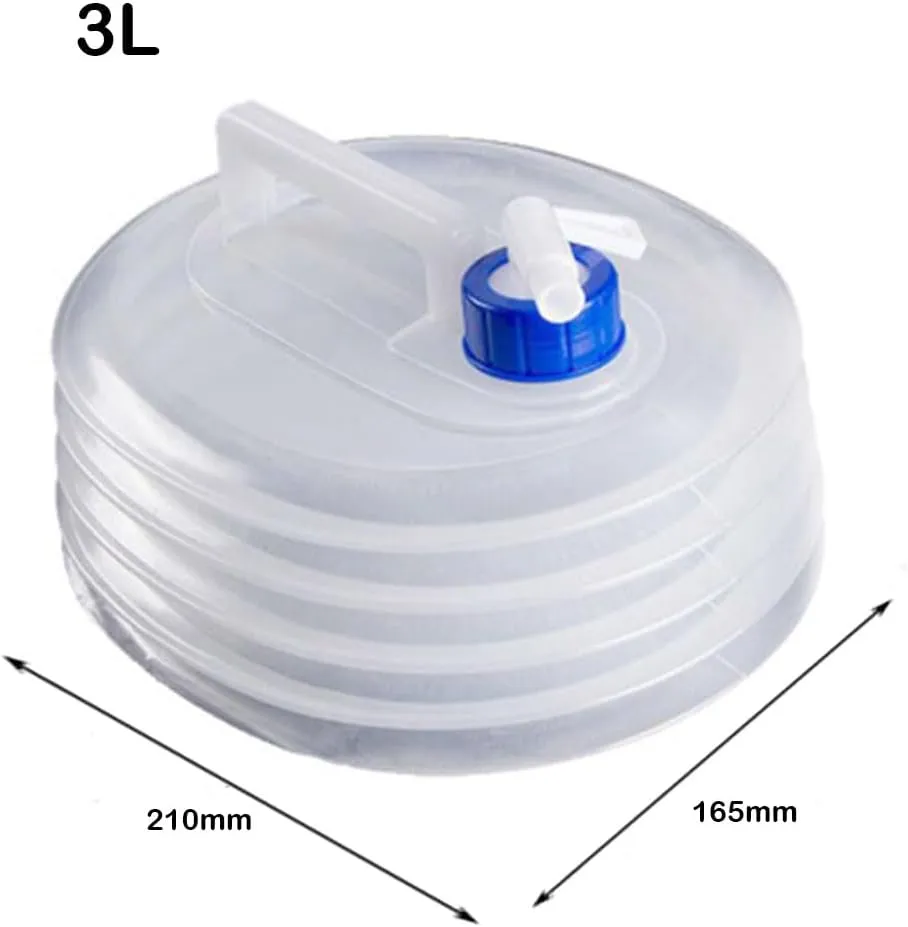 Collapsible Water Bucket Camping Water Storage Carrier Jug with ON/OFF Spigot Water Carrier Container for Outdoor Hiking Hunting Hurricane First Aid
