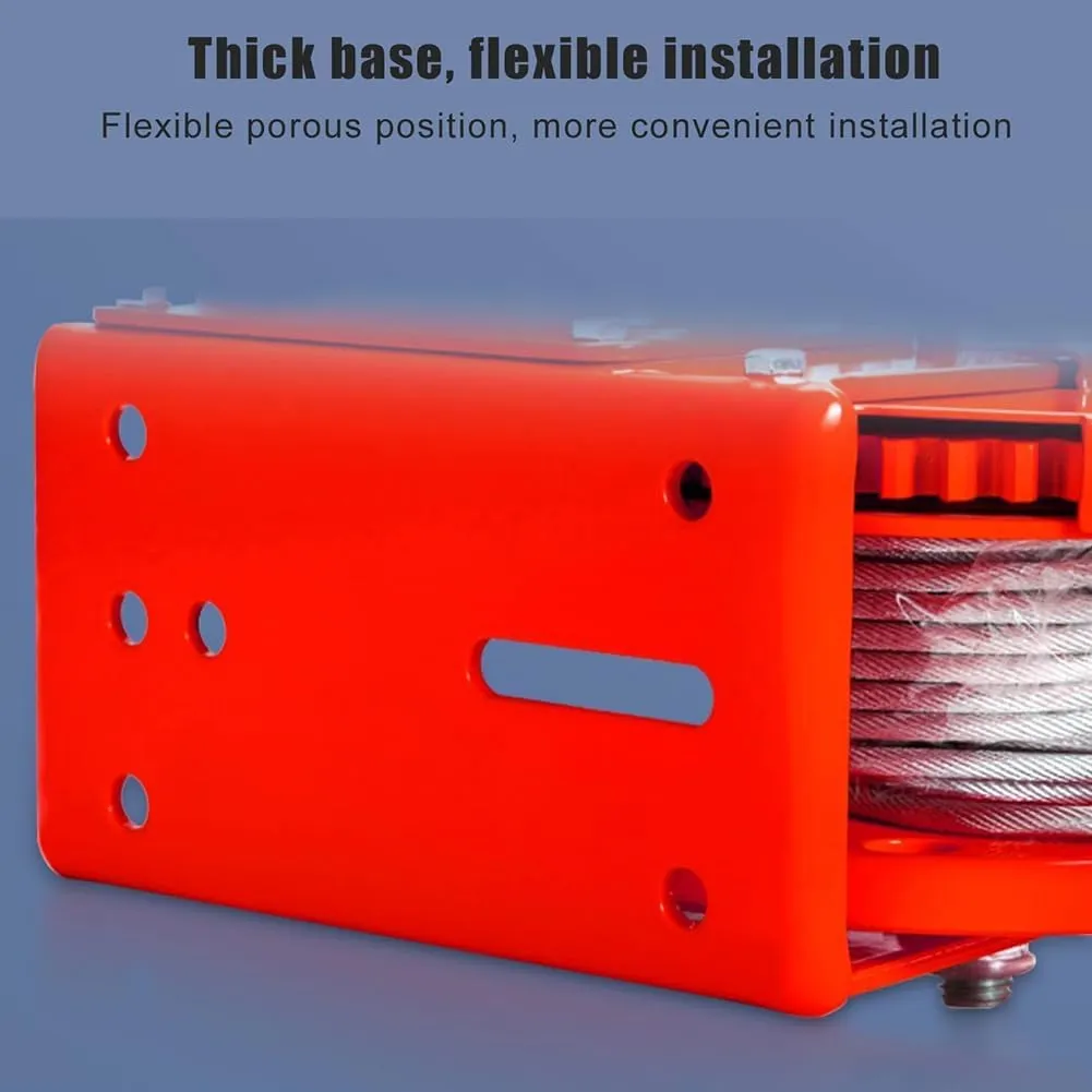 Come Along Winch, Portable Trailer Boat Winch, Heavy Duty Hand Winch with 10M Steel Cable, Heavy Duty Power Cable Come Along Tool with Dual Gears, Two-Way Ratchet Cable Winch,1800lbs