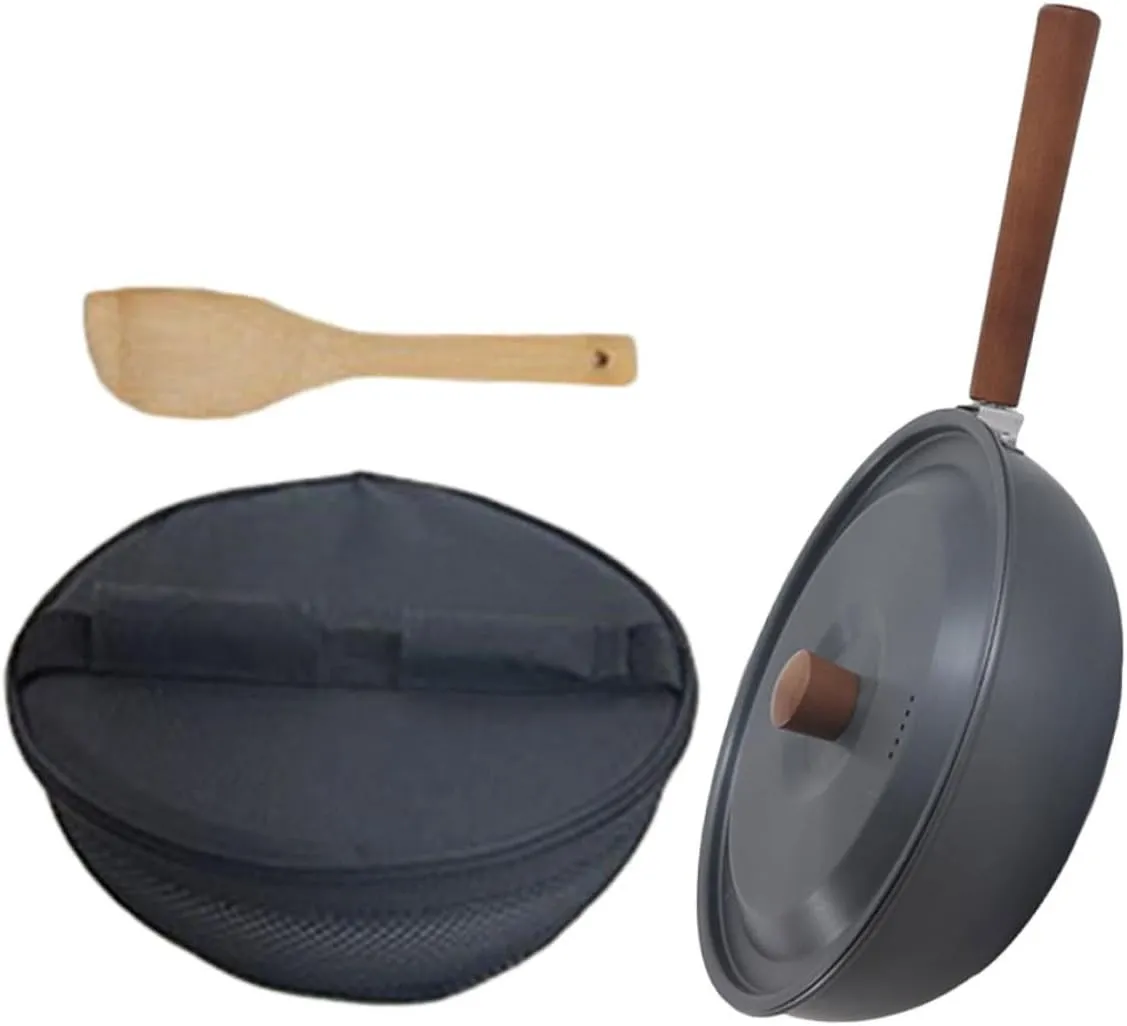 Compact Camping Pot Set Lightweight Aluminum Cookware Nonstick Coating Ideal for Backpacking Hiking Outdoor Cooking