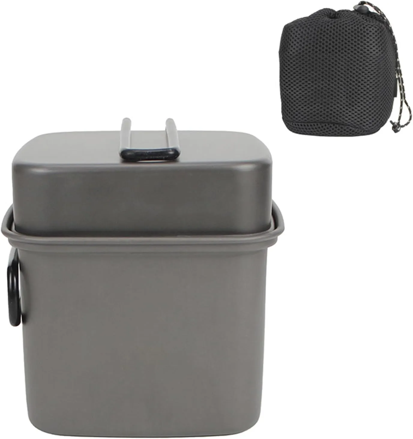 Cookware Aluminum Camp Cooking Set - Non-Stick Square Pot with Utensils, Lightweigor Camping | Aluminum Camping Cookware Non-Stick - Camp Cooking Utensils Set Multifunctional Camping Gear Accessories