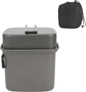 Cookware Aluminum Camp Cooking Set - Non-Stick Square Pot with Utensils, Lightweigor Camping | Aluminum Camping Cookware Non-Stick - Camp Cooking Utensils Set Multifunctional Camping Gear Accessories