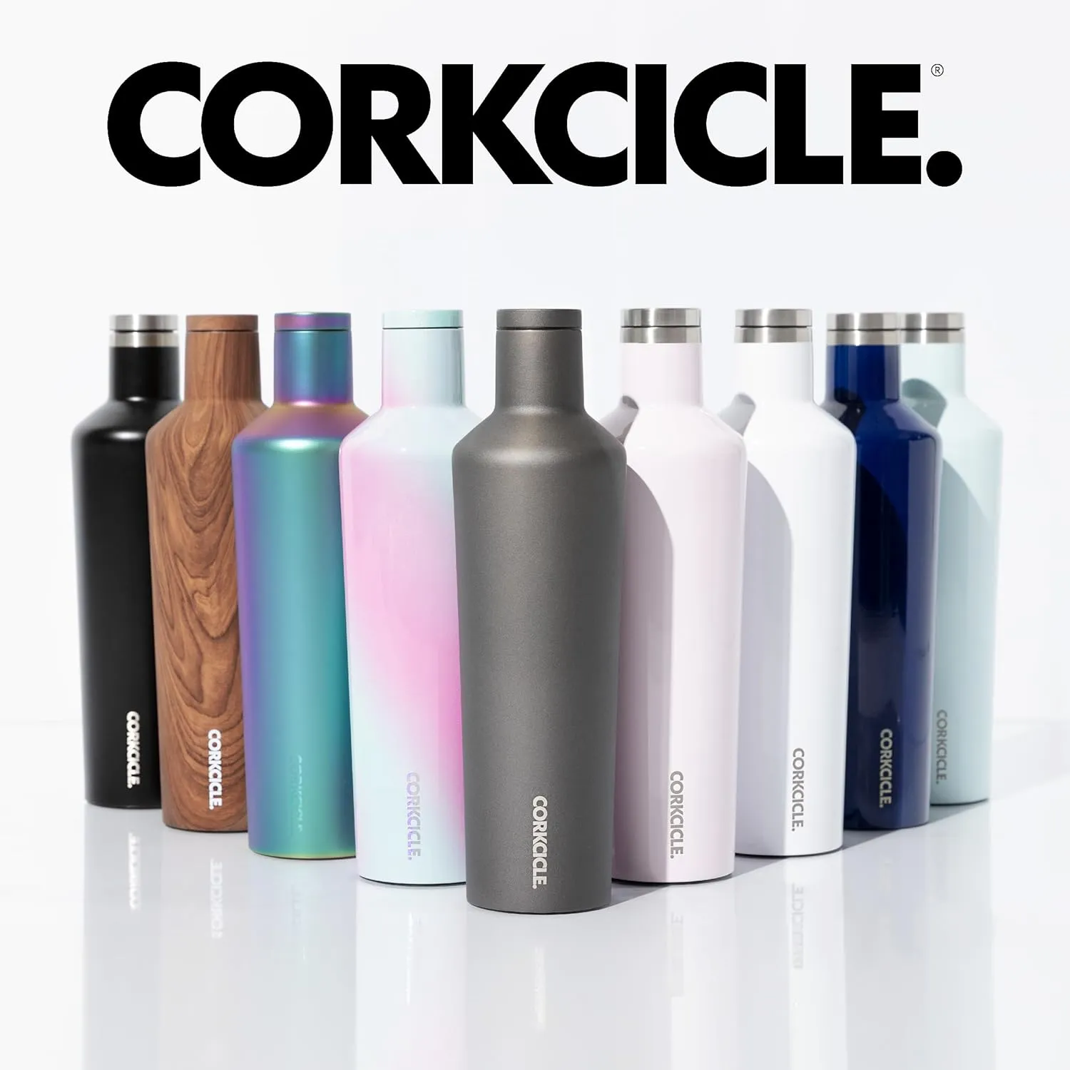 Corkcicle Classic Canteen Insulated Tumbler, Matte Black, 16 oz – Reusable Water Bottle Keeps Beverages Cold for 25 Hours & Hot 12 Hours – Cupholder Friendly Tumbler with Screw-On Cap