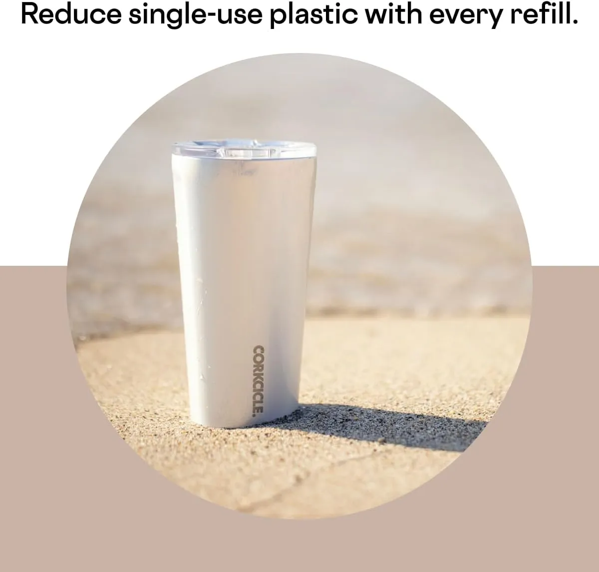 Corkcicle Classic Triple Insulated Coffee Mug with Lid, Desert, 24 oz – Stainless Steel Travel Tumbler Keeps Beverages Cold 9 hrs, Hot 3hrs – Cupholder Friendly Travel Coffee Tumbler