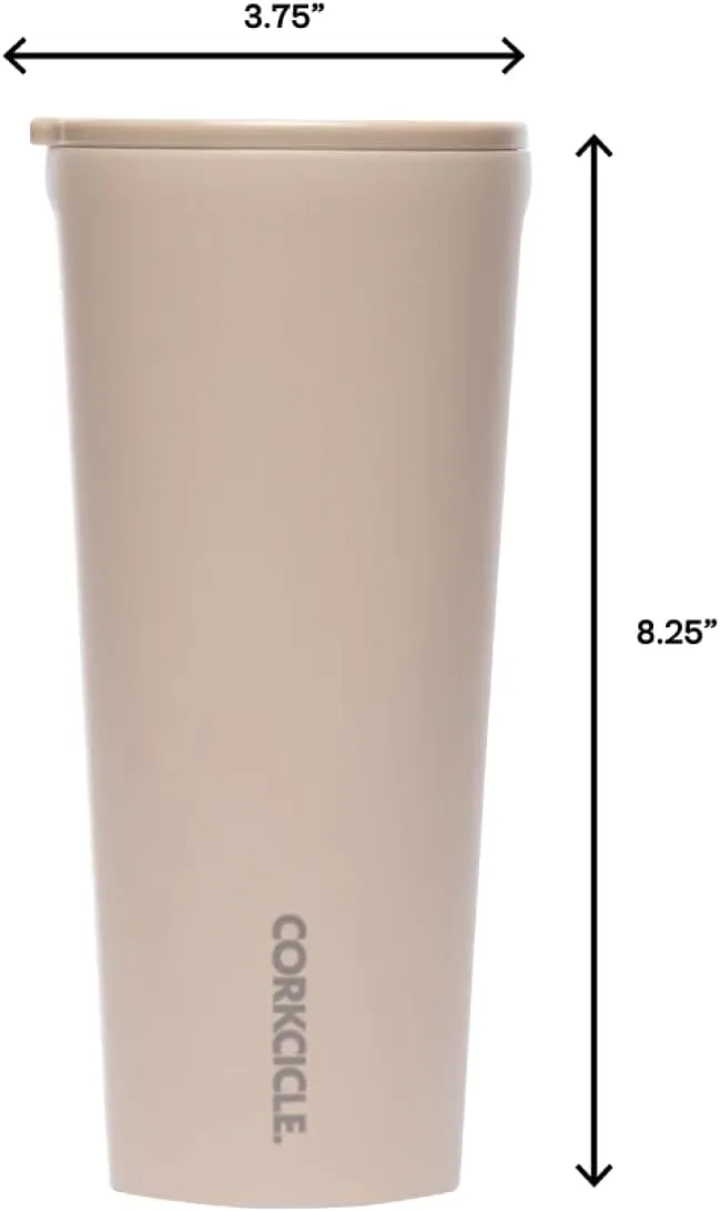 Corkcicle Classic Triple Insulated Coffee Mug with Lid, Desert, 24 oz – Stainless Steel Travel Tumbler Keeps Beverages Cold 9 hrs, Hot 3hrs – Cupholder Friendly Travel Coffee Tumbler