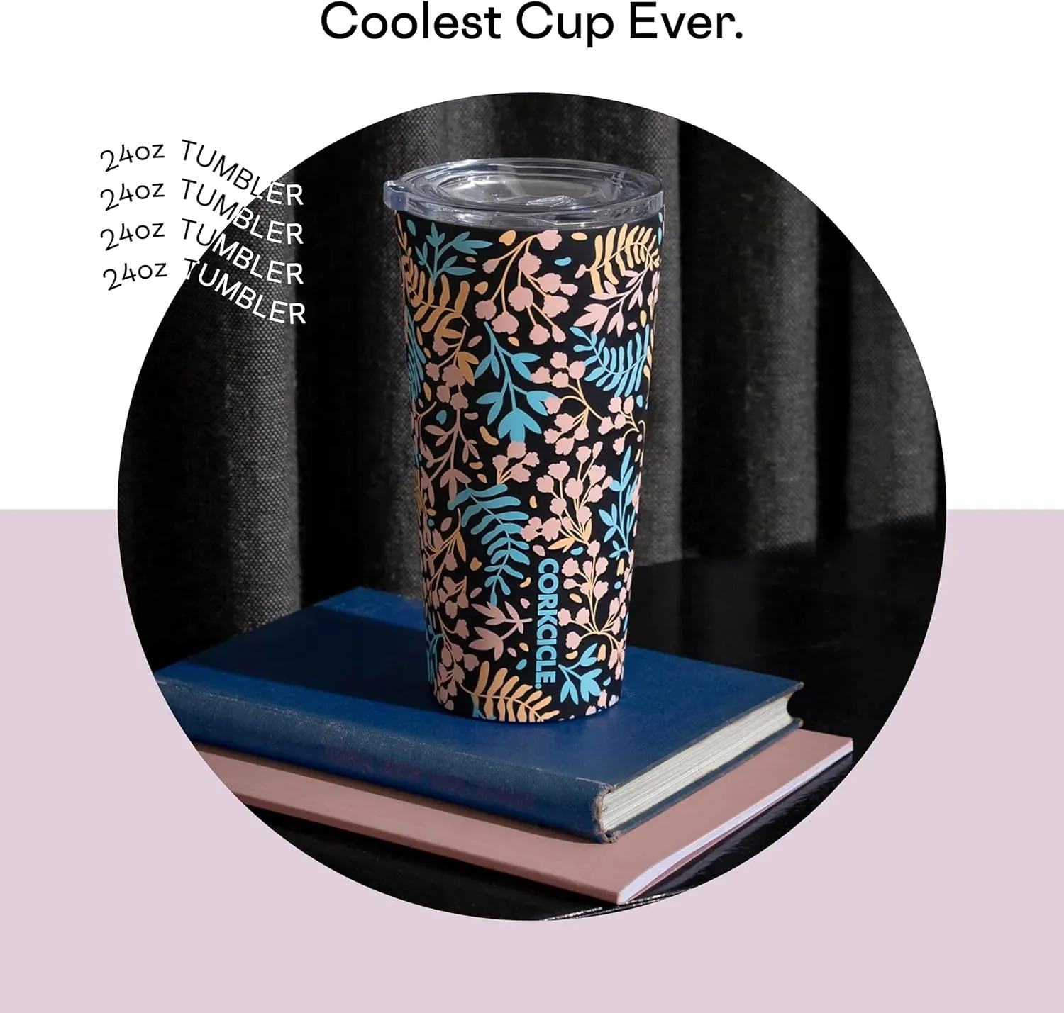 Corkcicle Classic Triple Insulated Coffee Mug with Lid, Radiant Garden, 24 oz – Stainless Steel Travel Tumbler Keeps Beverages Cold 9 hrs, Hot 3hrs – Cupholder Friendly Travel Coffee Tumbler